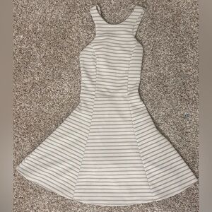 Altar’d State Striped Fit & Flare Dress Size Small Open Back